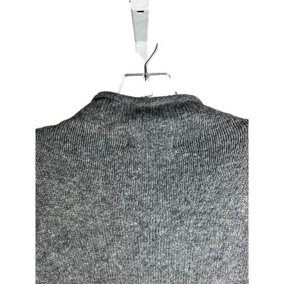 Cupcakes & Cashmere Tunic Sweater Womens Medium Gray Long Sleeve Rolled Hem - Picture 4 of 9